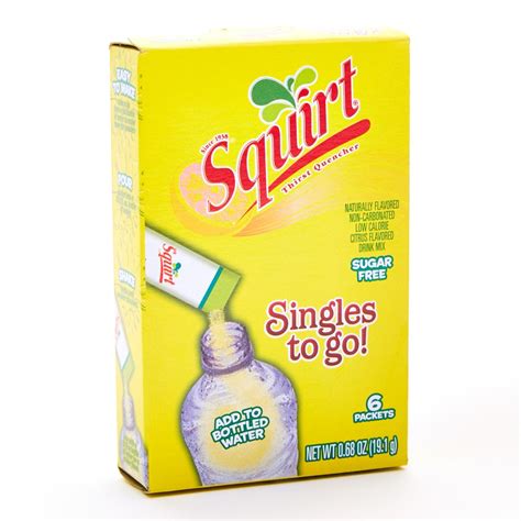 Squirt Thirst Quencher Singles To Go Drink Mix 6 Packs 6 X 191 G