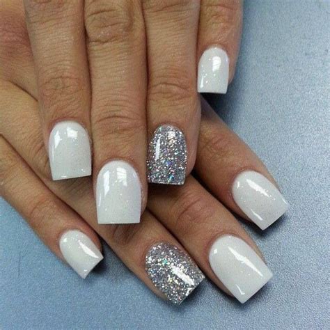 White And Silver Nail Designs