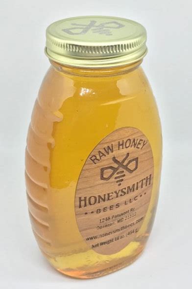 Raw Local Honey 16 Oz Honeysmithbees