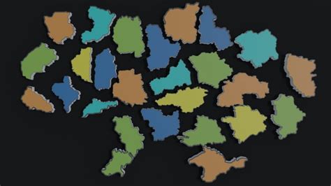 Political Map Of Ukraine 3d Model In Terrain 3dexport