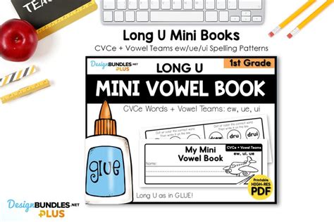 Long U Mini Book Cvce And Vowel Teams Ew Ui And Ue Spelling