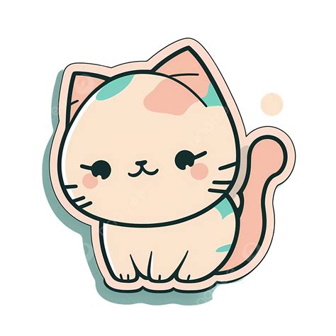 Funny Cartoon Kitty Cute Cat Sticker Cartoon Kitty Cute Cat Sticker