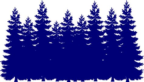 Navy Blue Tree Forest Clip Art At Vector Clip