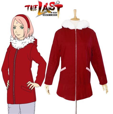 S 3xl Cartoon Anime Naruto The Movie The Last Cos Sakura Haruno Red