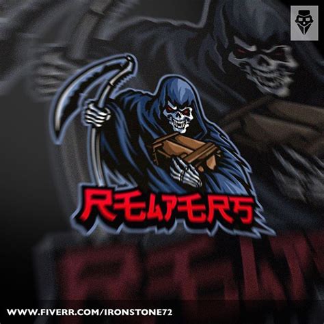 ‘reaper 💀 Darkness Themed Esport Logo For Reapers Esports Grim Reaper