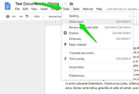 You can either check it from the top menu bar or use a keyboard shortcut. How To Check Word Count On Google Docs For Desktop ...