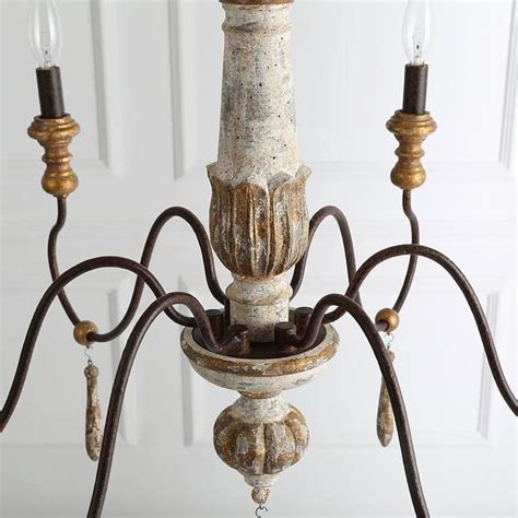 Lnc Home Weathered Wooden Chandeliers With Chandelier 6 Lights