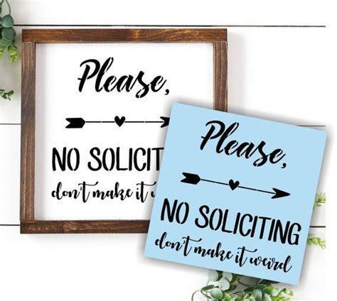 No Soliciting Dont Make It Weird Stencil Reusable Etsy Stencils