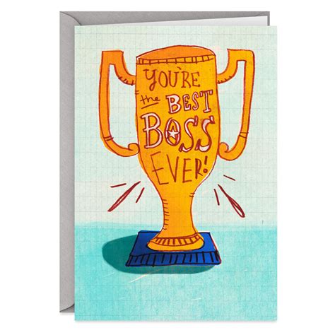 Best Boss Trophy Funny Boss S Day Card Greeting Cards Hallmark