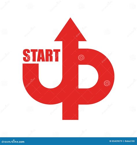 Start Up Logo Startup Emblem Running Business Getting Case Stock