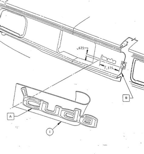 Cuda Tail Panel Emblem 70 74 Roseville Moparts