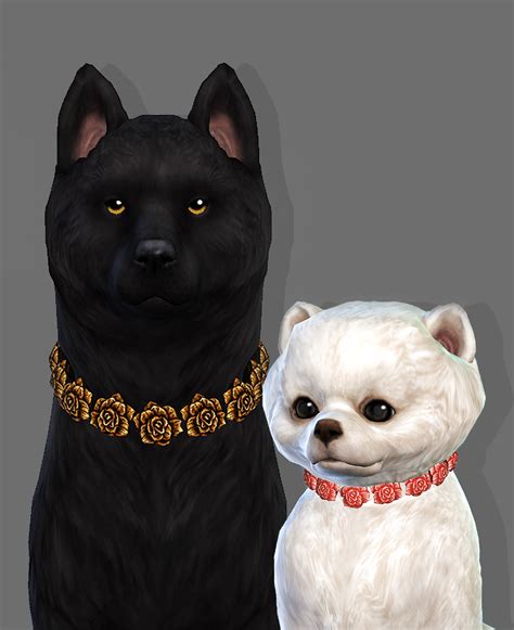 Lana Cc Finds Rose Collar For Pets Sims 4 Pets Sims Pets Sims 4