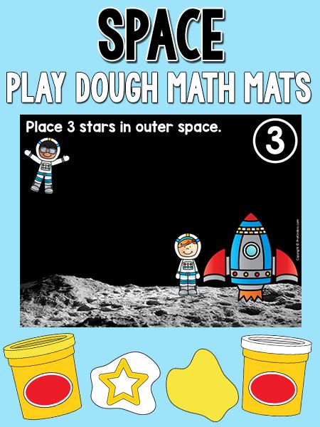 Space Play Dough Counting Mats Prekinders