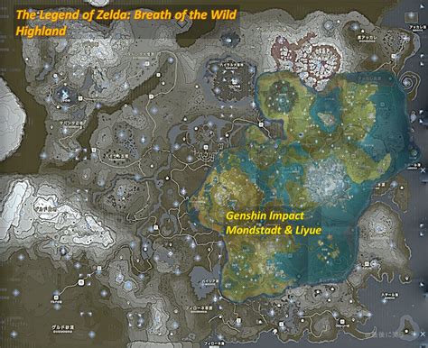 Genshin Impact And The Legend Of Zelda Botw Map Size Comparison In