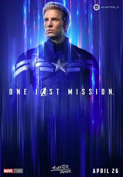 Avengers Endgame Captain America Fan Poster Marvel Avengers Marvel
