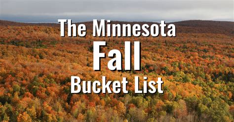 The Minnesota Fall Bucket List Mpr News