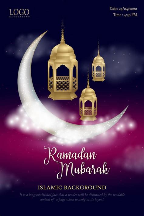 For ramadan brings us together. Ramadan Mubarak Glowing Night Sky Poster - Download Free ...