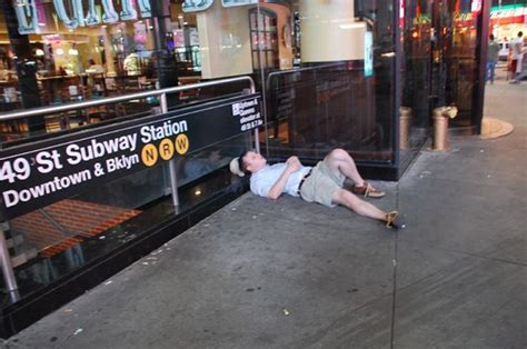 Guy Passed Out By Subway Entrance On Our Way Back To Our H Flickr