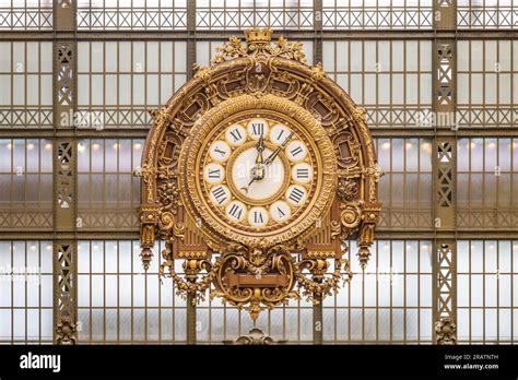 Ornamental Golden Clock In Orsay Museum French Musee D Orsay In