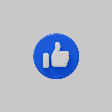 3d Like Icon Facebook Reaction Emoji Turbosquid 1846675