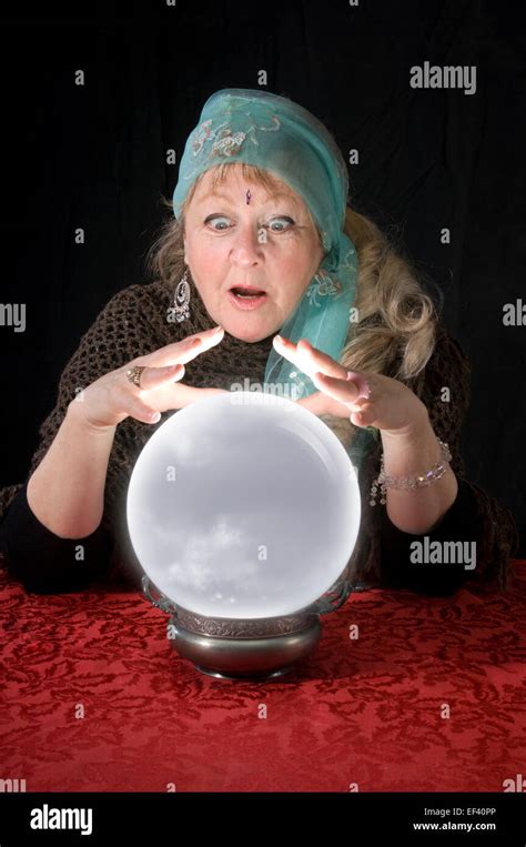 Fortune Teller Crystal Ball Scarf Hi Res Stock Photography And Images