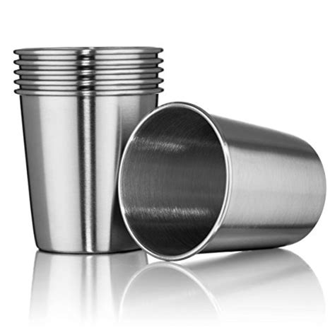 Hudson Essential 7 Oz Stainless Steel Cups Stackable And Unbreakable