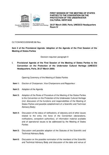 Item 2 Of The Provisional Agenda Adoption Of The Agenda Of The First