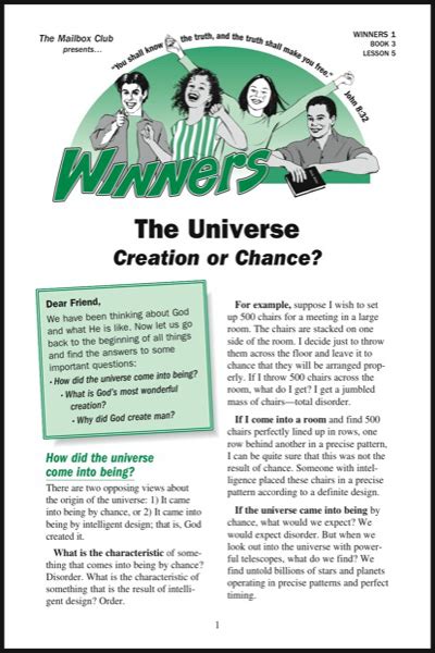 Lessons 5 And 6 The Universe Creation Or Chance What Happened