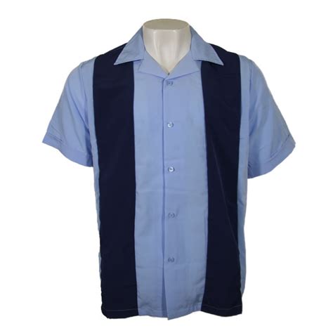 Maximos Mens Retro Classic Two Tone Bowling Casual Dress Shirt Charlie