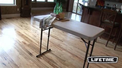Lifetime 4 Ft Adjustable Folding Table Model 80161 Youtube