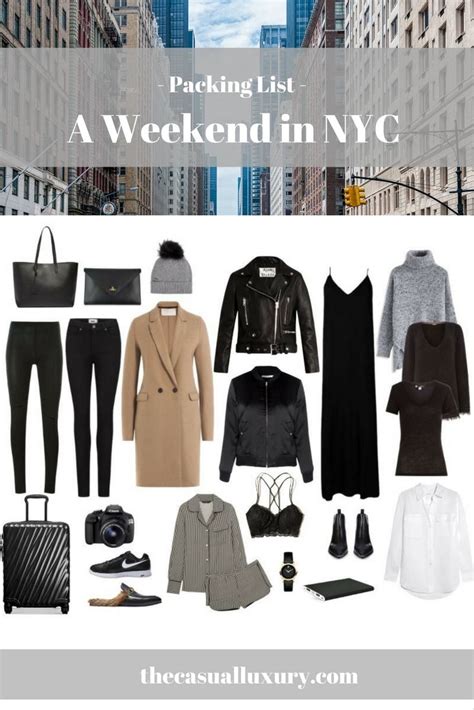 New York City Packing List What To Pack For A Weekend The Casual