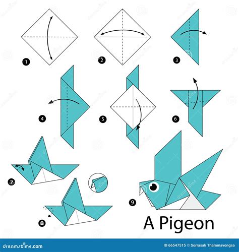 Instructions étape par étape Comment Faire à Origami Un Oiseau