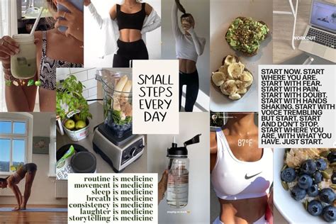 workout mood board laptop wallpaper vision board wallpaper healthy girl healthy lifestyle