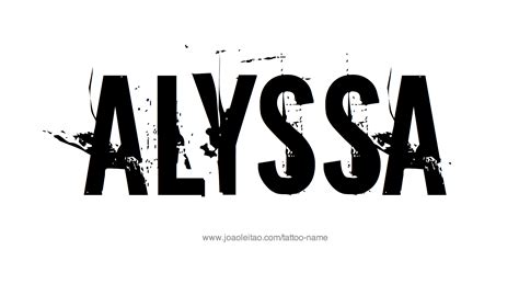 Alyssa Name Tattoo Designs Tattoo Designs And Tattoo