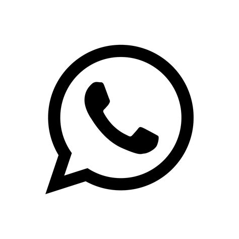 Gambar Logo Whatsapp Hitam Putih