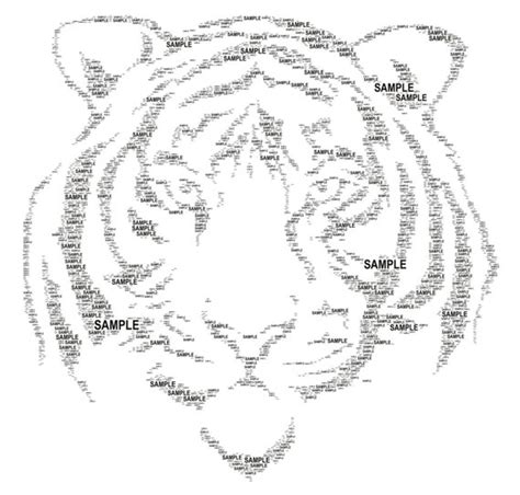 Items Similar To Tiger Gift Personalised Word Art Print On Etsy