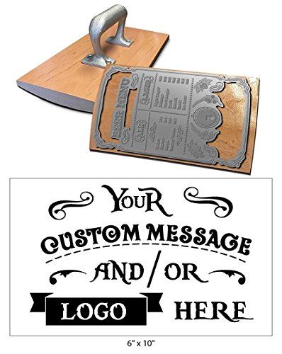 6 X 10 Extra Large Custom Rocker Mount Wood Hand Rubber Stamp With
