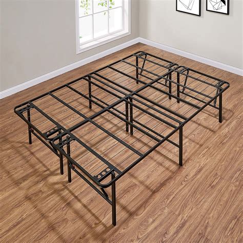 Mainstays 18 High Profile Foldable Steel Bed Frame Queen Walmart