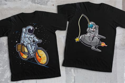 Astronaut T Shirt Design Bundle T Shirt Bundles