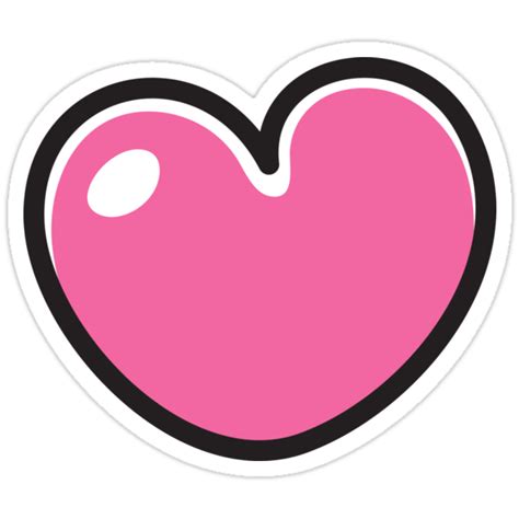 Pink Cartoon Heart Sticker Stickers By Mhea Redbubble