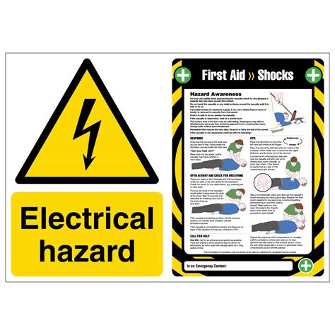 Electrical Hazard First Aid Shocks SafetySigns4Less