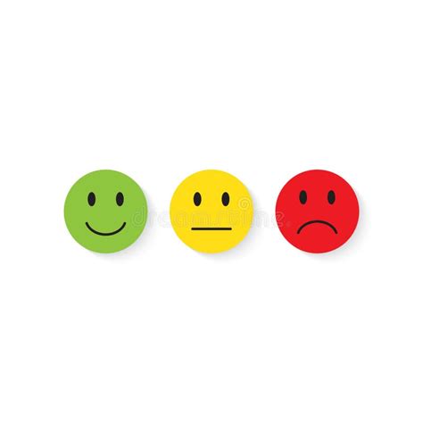 Smiley Icons Cheerful Dissatisfied Customer Feedback Stock Vector