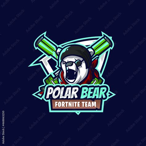 Polar Bear Fortnite Mascot Logo Illustration Stock Vector Adobe Stock