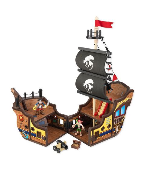 Pirate Ship Toy Set Zulily Wooden Playset Toy Sets Pirate Toys
