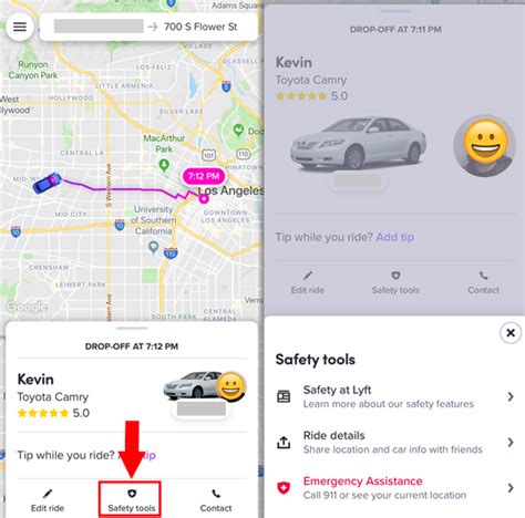 Lyft Safety Tools Share Your Ride Location And Contact Emergency