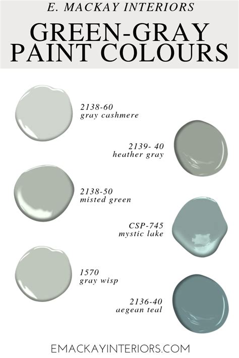 Green Gray Paint Colours
