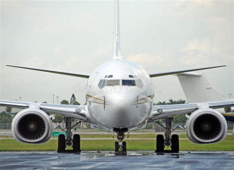Jet Airplane Front View Stock Photo Image Of Transport 11393232