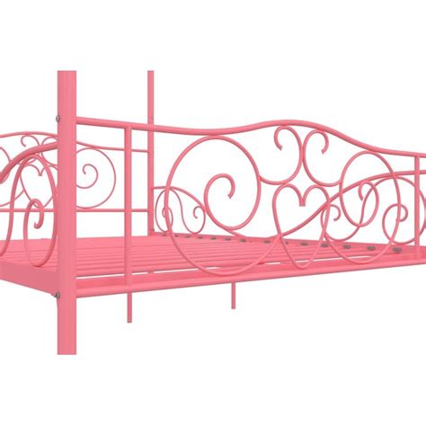Dhp Pink Full Metal Canopy Bed In The Beds Department At