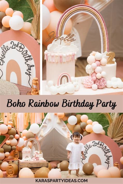 Karas Party Ideas Boho Rainbow Birthday Party Karas Party Ideas