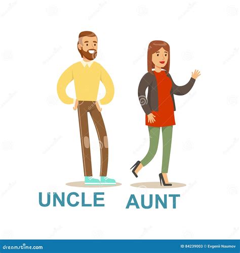 Aunt And Uncle Vector Illustration 17884358